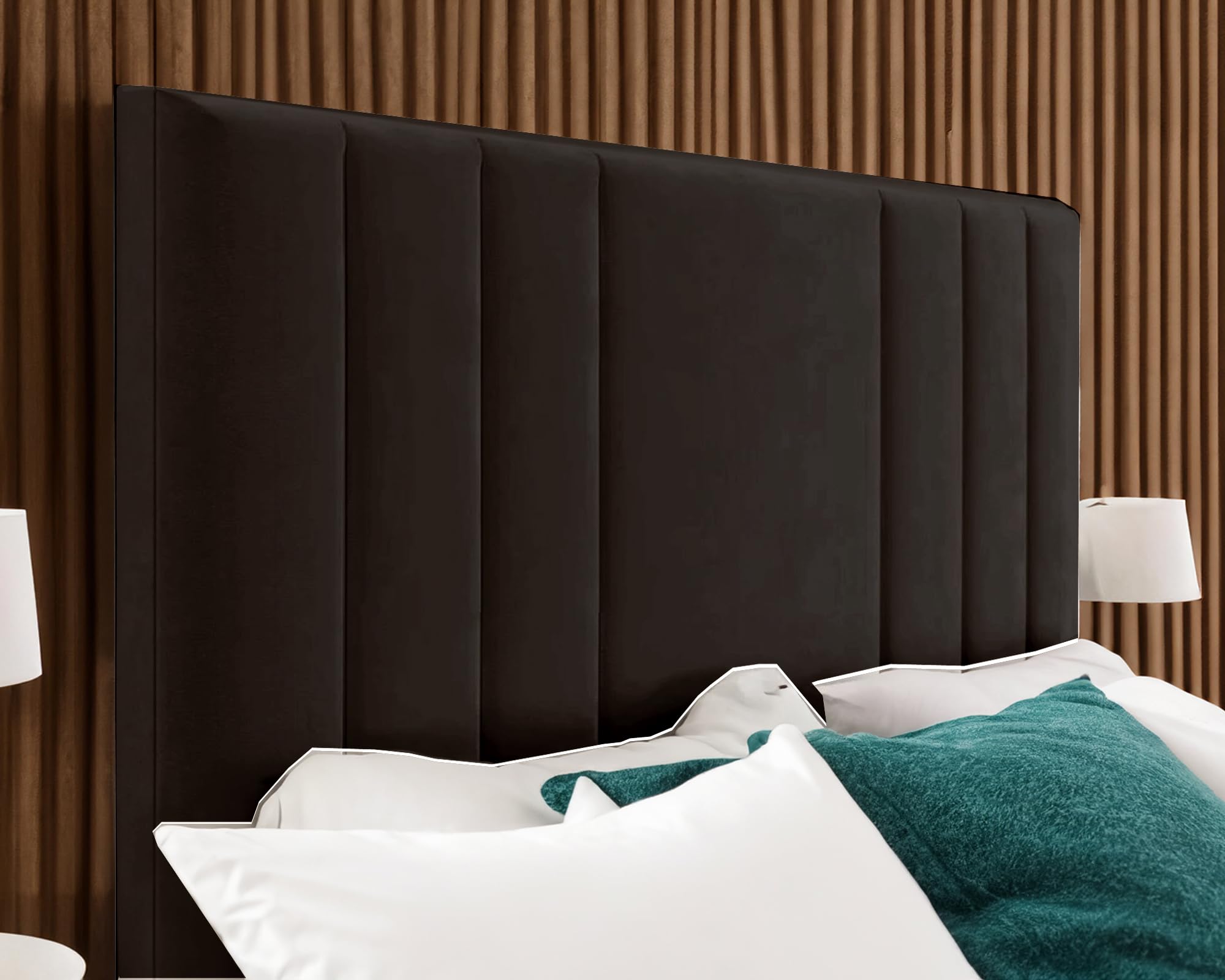 QUALITY RIO CHENILLE HEADBOARD - 2FT6, 3FT, 4FT, 4FT6, 5FT, 6FT SIZE HEADBOARD WITH 30" HEIGHT - BEAUTIFUL DESIGN DIVAN BED HEADBOARD (CHARCOAL, 3FT SINGLE)