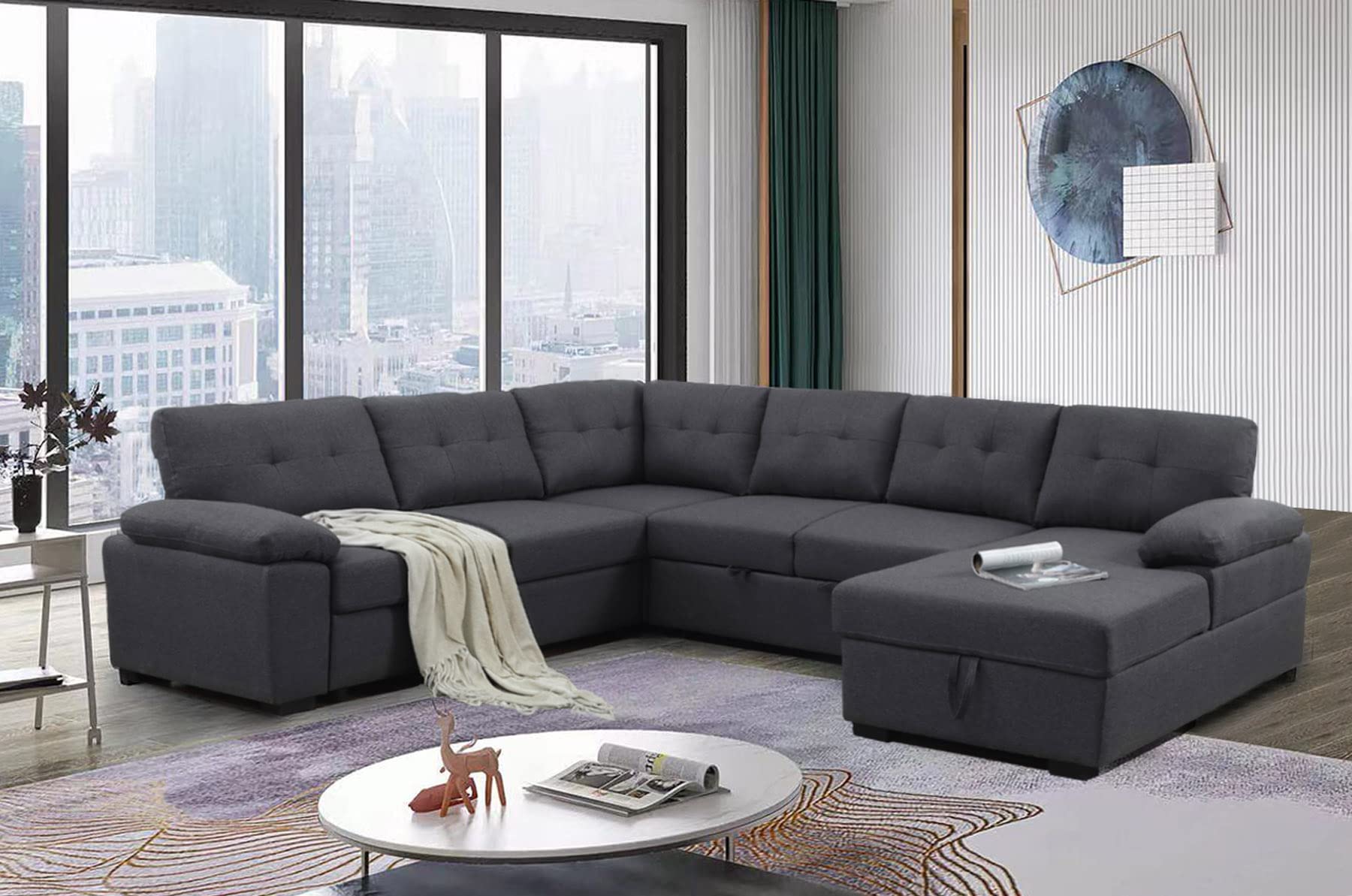 Buy Sectional Couch Sleeper Sofa Living Room Modular Sectional Chaise