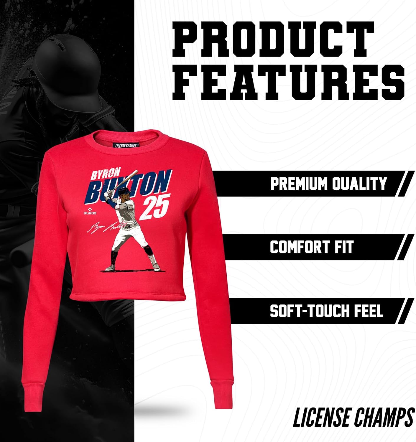 License Champs Women Cropped Sweatshirt | Long Sleeves Pullover Fleece Crop Tops | Official NCAA Game Day Merchandise