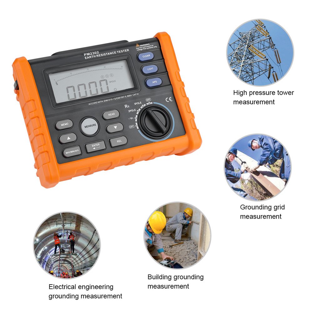 Amazon | Akozon 接地抵抗テスターPEAKMETER PM 2302デジタル Amazon | Akozon 接地抵抗テスターPEAKMETER PM 2302デジタル