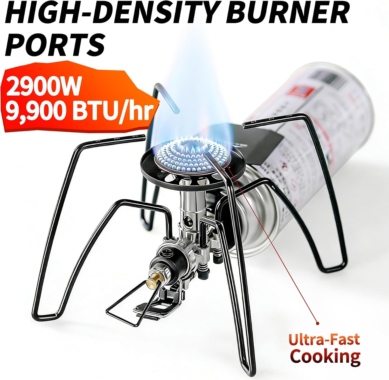 Camping Backpacking Stove Spider-Style 2900W / 9900 BTU Burner