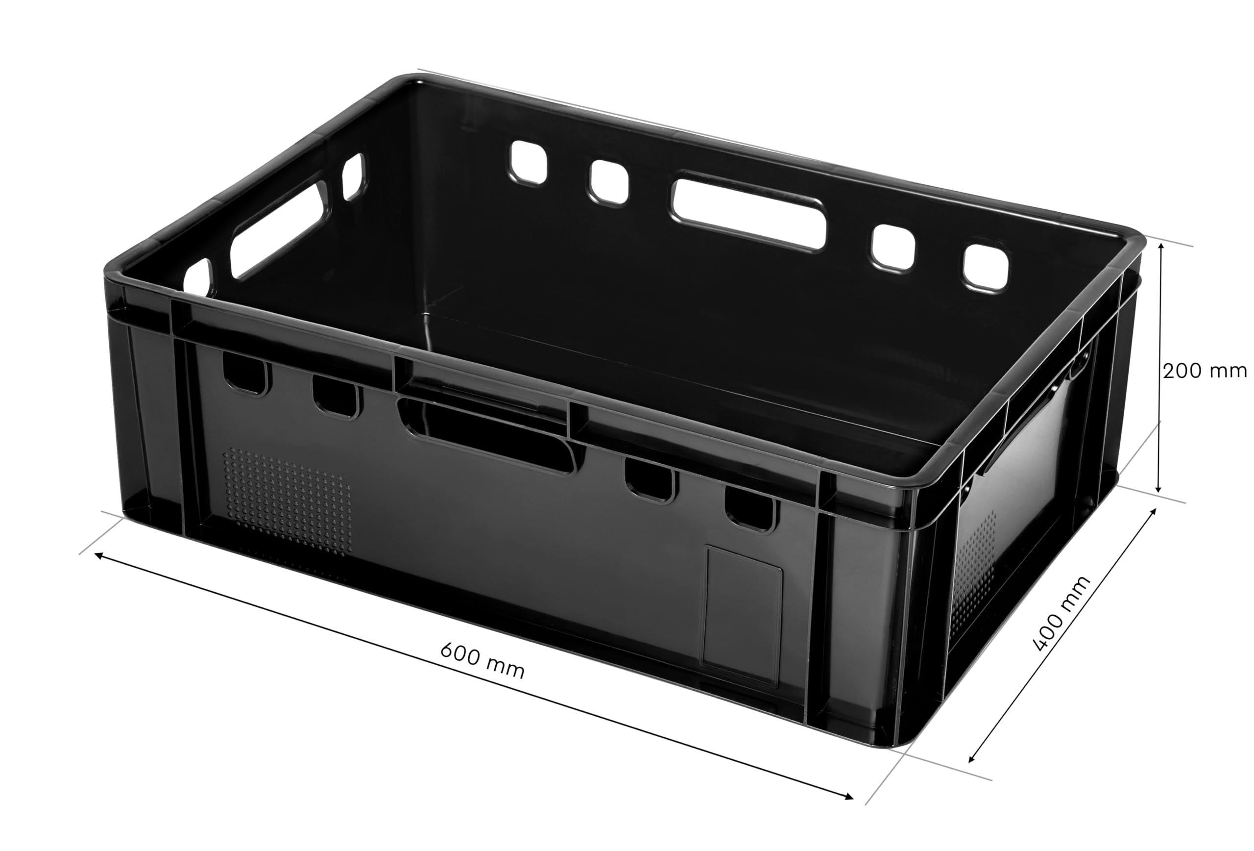 gardivo Eurobox - Caja para carniceros (5 unidades, 60 x 40 x 20 cm, apilable), color amarillo