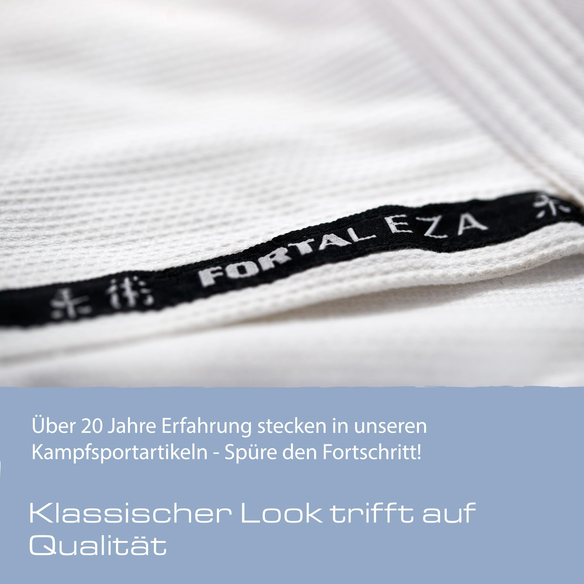 Ju-Sports BJJ Jacke Fortaleza pro Weiß I Jujutsu Anzug Jacke für Erwachsene I Kampfanzug Jacke mit extra verstärkten oft beanspruchten Stellen I Aus einem Stück geschneidert I 100% Baumwolle