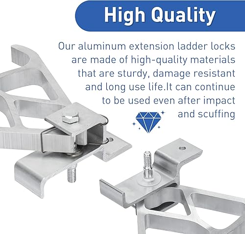 Miniatura 4 de Cerraduras de escalera de extensión para Werner 28-11, piezas de repuesto para escaleras de extensión de fibra de vidrio de aluminio de 24 pies, 28