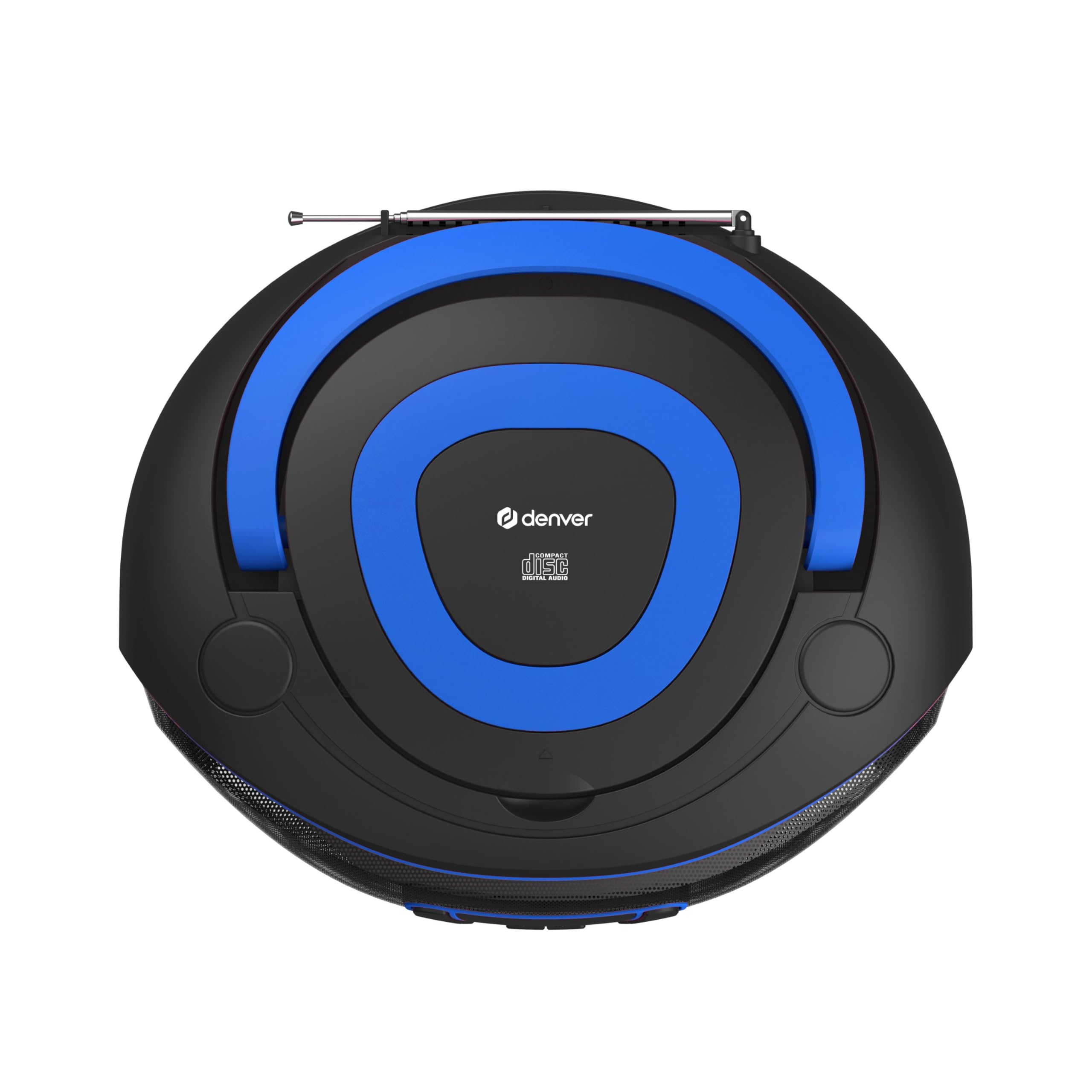 Denver TDB-212 Boombox Dab+ Bluetooth Azul, Lector CD, Radio Dab+/FM, USB MP3, AUX, Toma de Auriculares | Diseño retro, Bluetooth, USB, reproductor de CD, puerto AUX