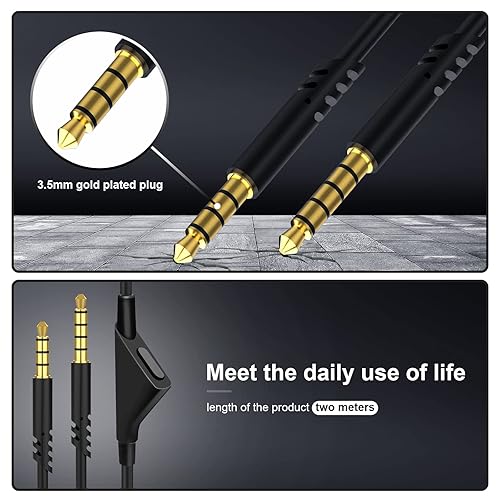 Miniatura 7 de Cable de repuesto A10 A40 A30 para conectar auriculares Astro A10 Astro A40 Gaming a controladores Xbox One o PlayStation 4 PS4, smartphone, MixAmp,