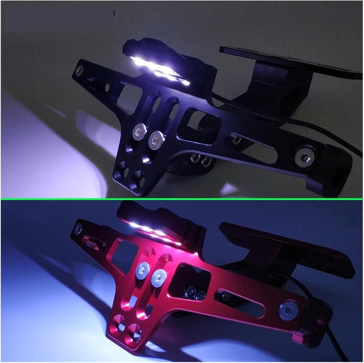 Newest Motorcycle License Plate Holder Support Plaque Moto Bracket Frame Compatible With Fz6 Fz1 502 Tnt 125(Orange)