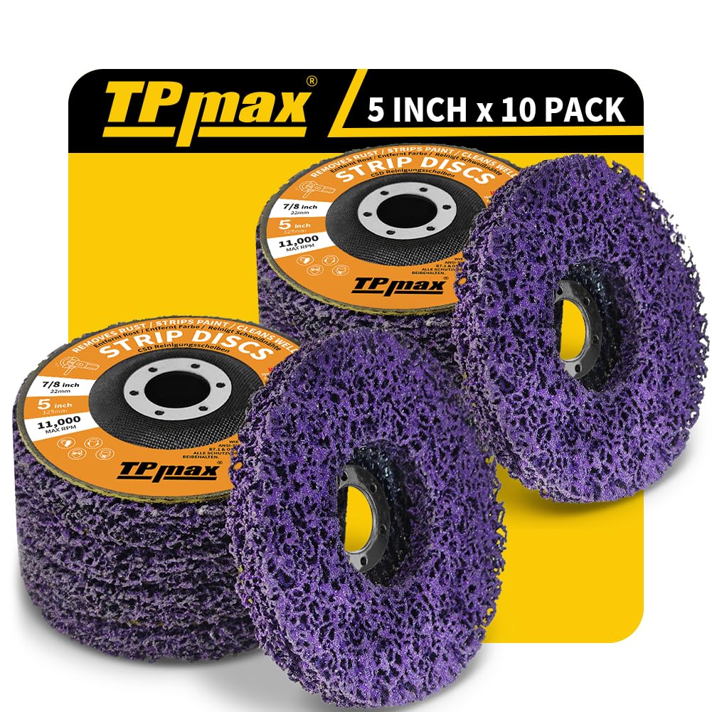 Ur-Excellent - Dischi per rimuovere la ruggine e rimuovere vernice e ossidazione, 12,7 x 7/8", mola abrasiva angolare – Confezione da 10 (viola)