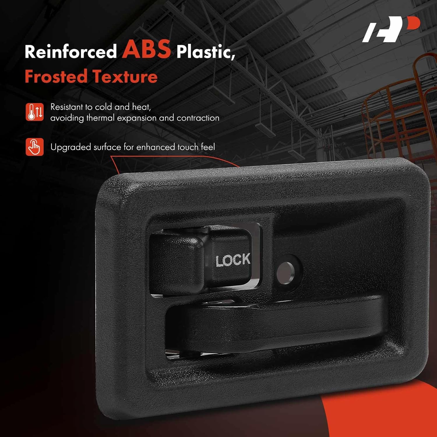A-Premium Inside Interior Front Door Handles Compatible with 1987-2002 Jeep Wrangler YJ TJ, 1984-1986 Cherokee, Textured Black, Driver & Passenger Side