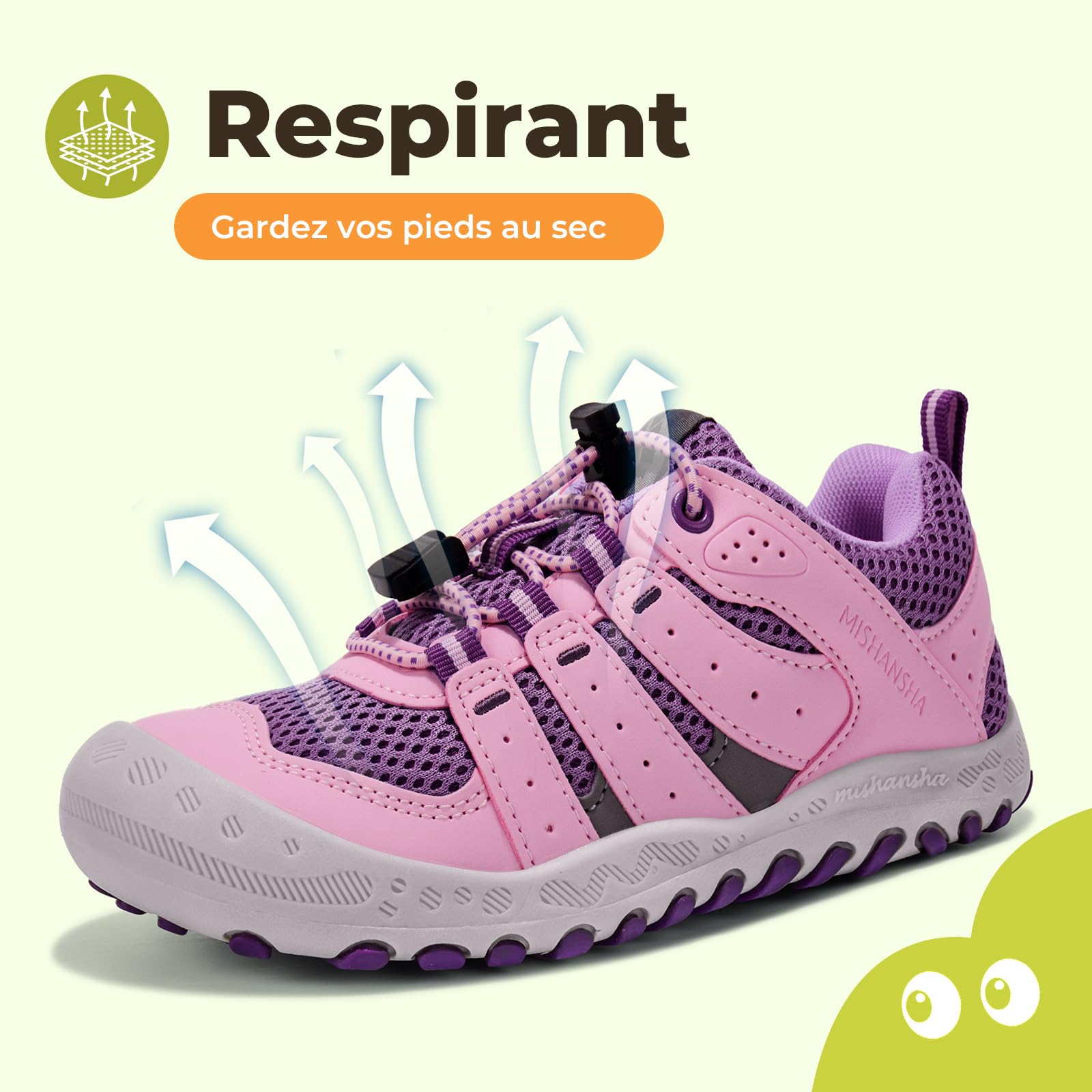 Mishansha Baskets Enfants Garcons Chaussures de Running Fille Respirant Légère Chaussure de Course, Mixte Enfant