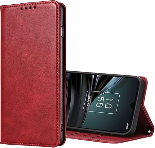 Keihok Funda de cuero diseñada para TCL 30 5G, funda tipo cartera TCL 30 5G con ranuras para tarjetas y soporte plegable, cubierta magnética de piel