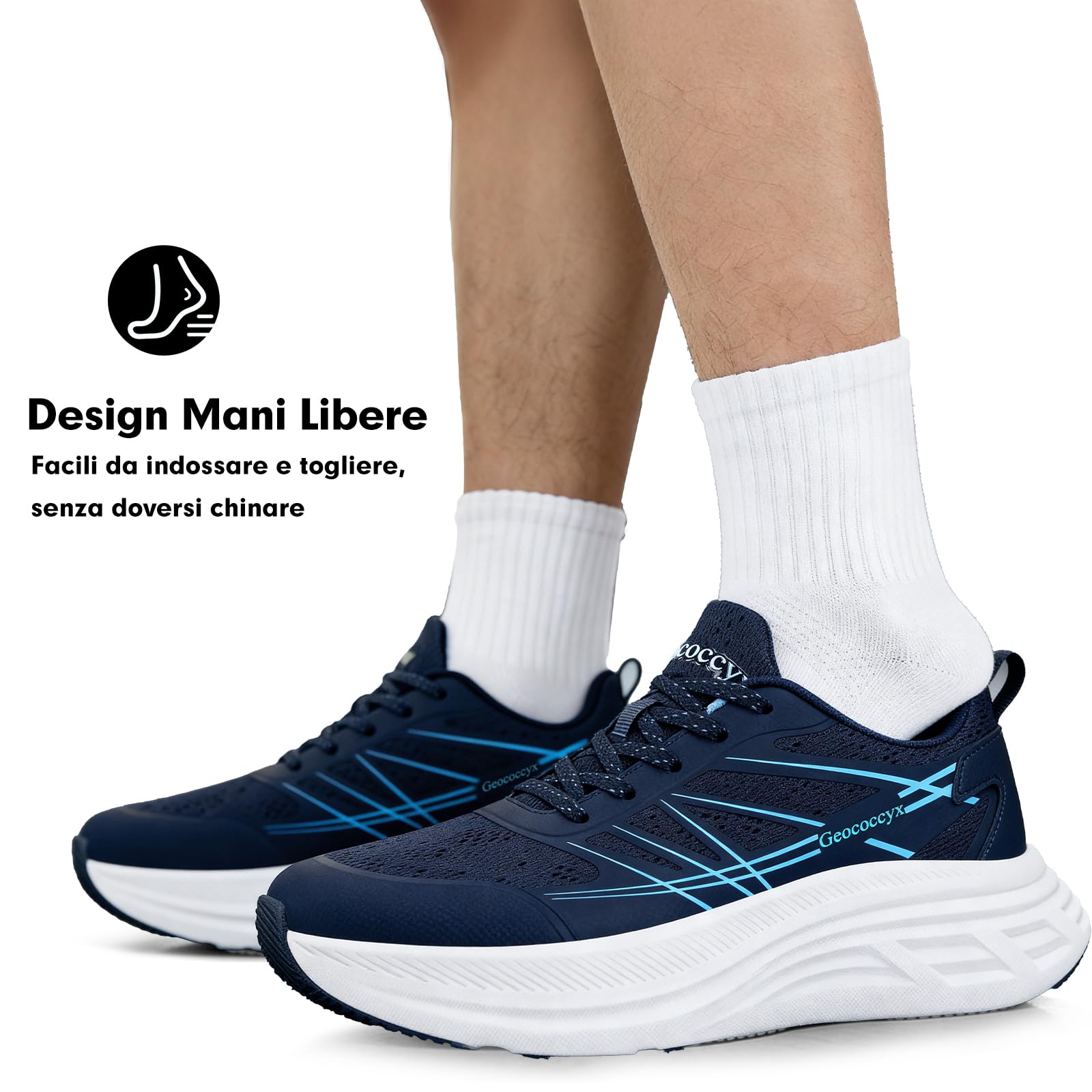 Scarpe Running Uomo Punta Larga 39-46 EU | Sneakers, Traspirante, Scarpe da Ginnastica, Corsa, Ammortizzazione