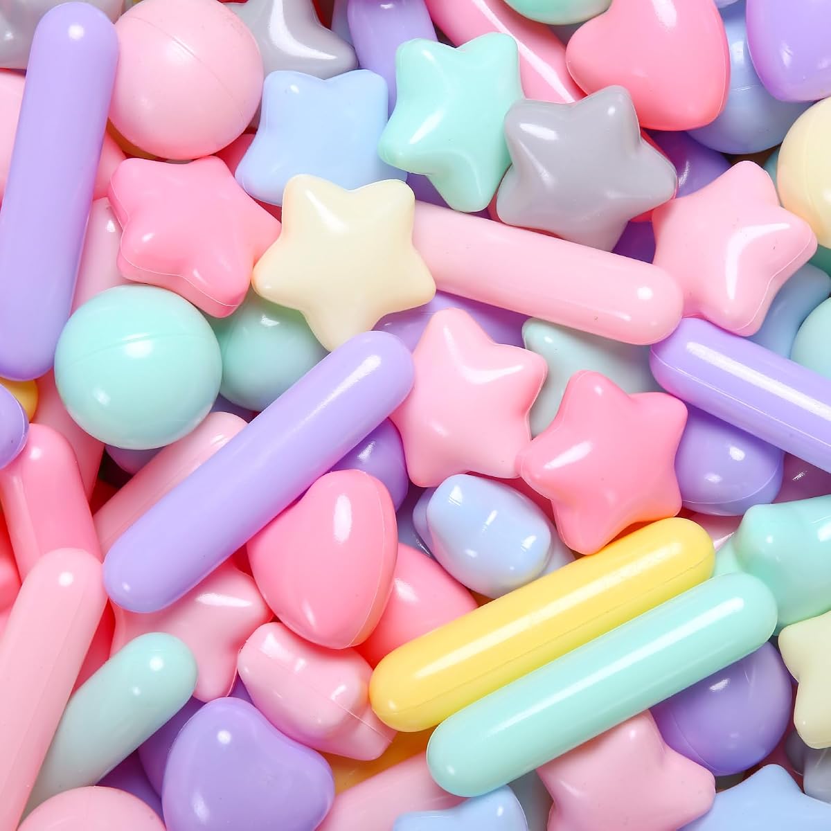 STARBOLO Bolas de bolas para niños pequeños – Bolas de macarrón para bolas de juguete de plástico a prueba de aplastamiento para niños pequeños, juguetes de agua para piscina de bebé, tienda de campaña para jugar con bolas, 50 unidades (Macaron)