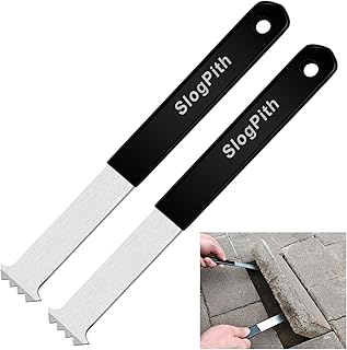 Paver Removal Tool, 2 Pcs Paver Puller Tool With Double Joint Scraper, Micro-Tooth Groove And Non-Slip Rubber Handle, Paver Extractor Tool For For Garden, Lawn, Patio, Brick, Block & Paver Replacement