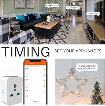 Marhynchus WiFi Smart Plug 15A 2.4G Bluetooth Outlet with Schedule Timer Function Voice and APP Control Smart Socket US Plug AC 100 to 240V