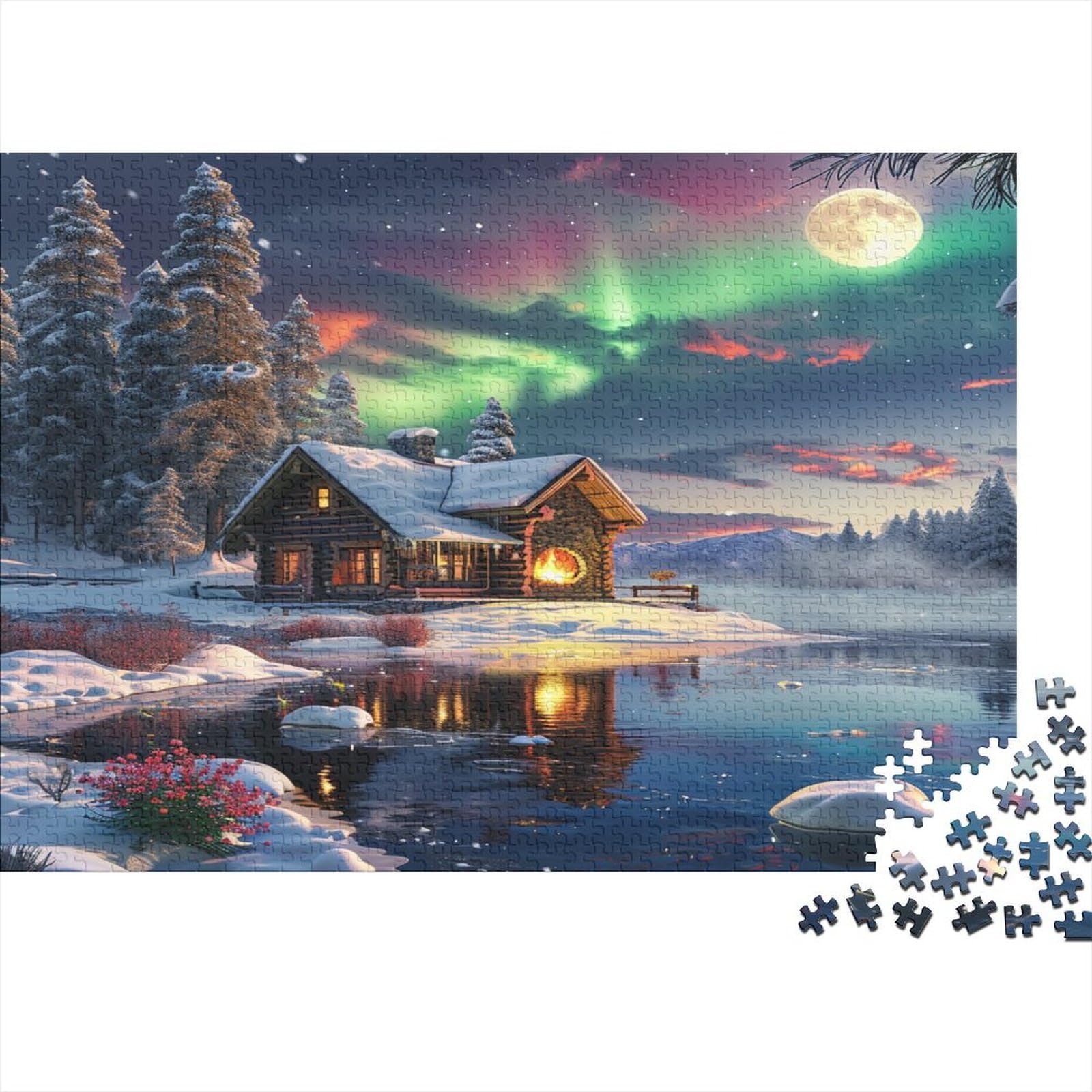 Aurora Lodge Puzzles, Puzzle 1000 sztuk puzzli dla dorosłych, kolekcja wyzwań, niemożliwe puzzle, wysokiej jakości druk 1000 sztuk (75 x 50 cm)