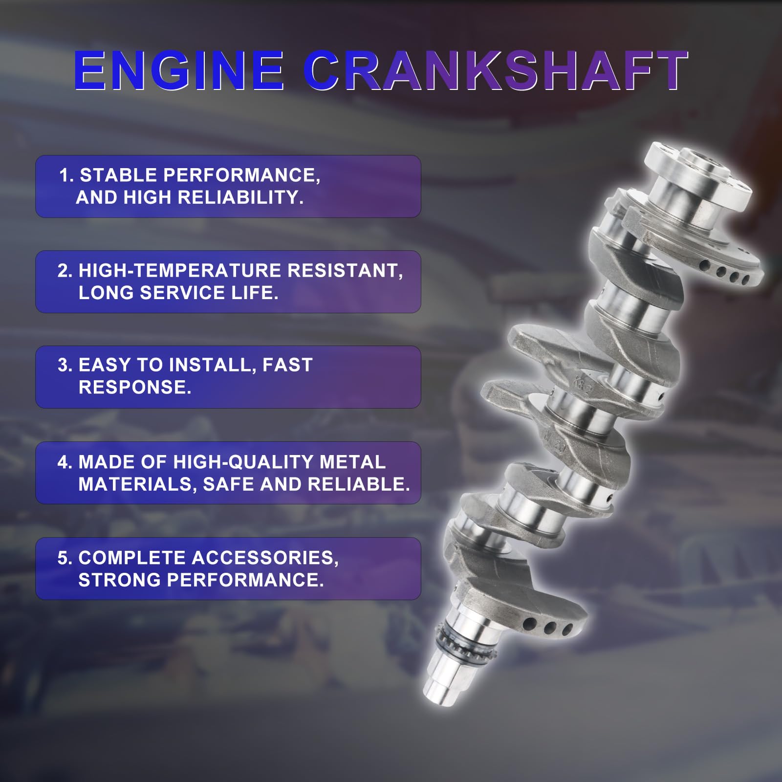 INGKAN G4NA 2.0L Engine Crankshaft Fits For Hyundai Elantra 14-16/ Elantra GT 14-19/ Tucson 14-18, Kia Forte 14-18/ Forte Koup 14-16/ Soul 14-19 2.0L - View #4