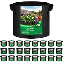 JNYONG 24-Pack 7 Gallon Thickened Non-Woven Grow Bags