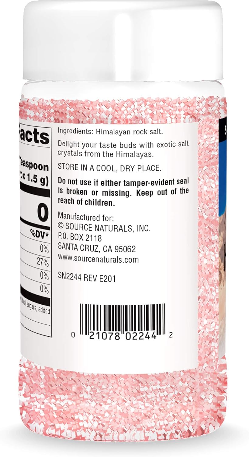 Source Naturals Himalayan Rock Salt by Crystal Balance Fine Grind, Mineral-Rich Alkalinizing Gourmet Salt : Grocery & Gourmet Food