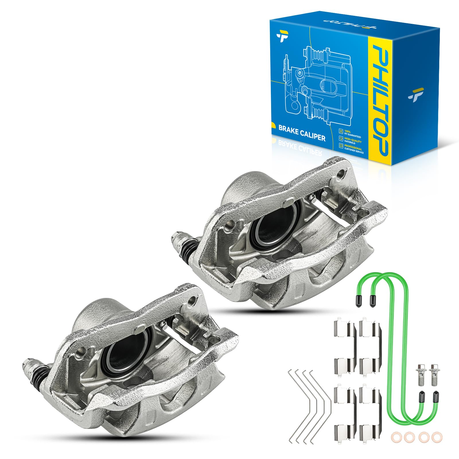 PHILTOP Front Brake Calipers for 2002-2004 Honda CR-V &amp; 2003-2011 Element