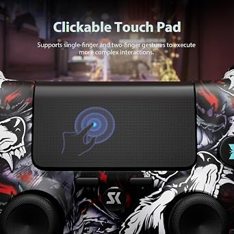 Controller for PS4, Wireless Controller 2 Pack for Sony PlayStation 4/Slim/Pro, with 6-Axis Motion Sensor/Double Vibration/Touch Pad/Speaker & 3.5mm Audio Jack/800mAh Battery/USB-C Cable, Wolf + Fire