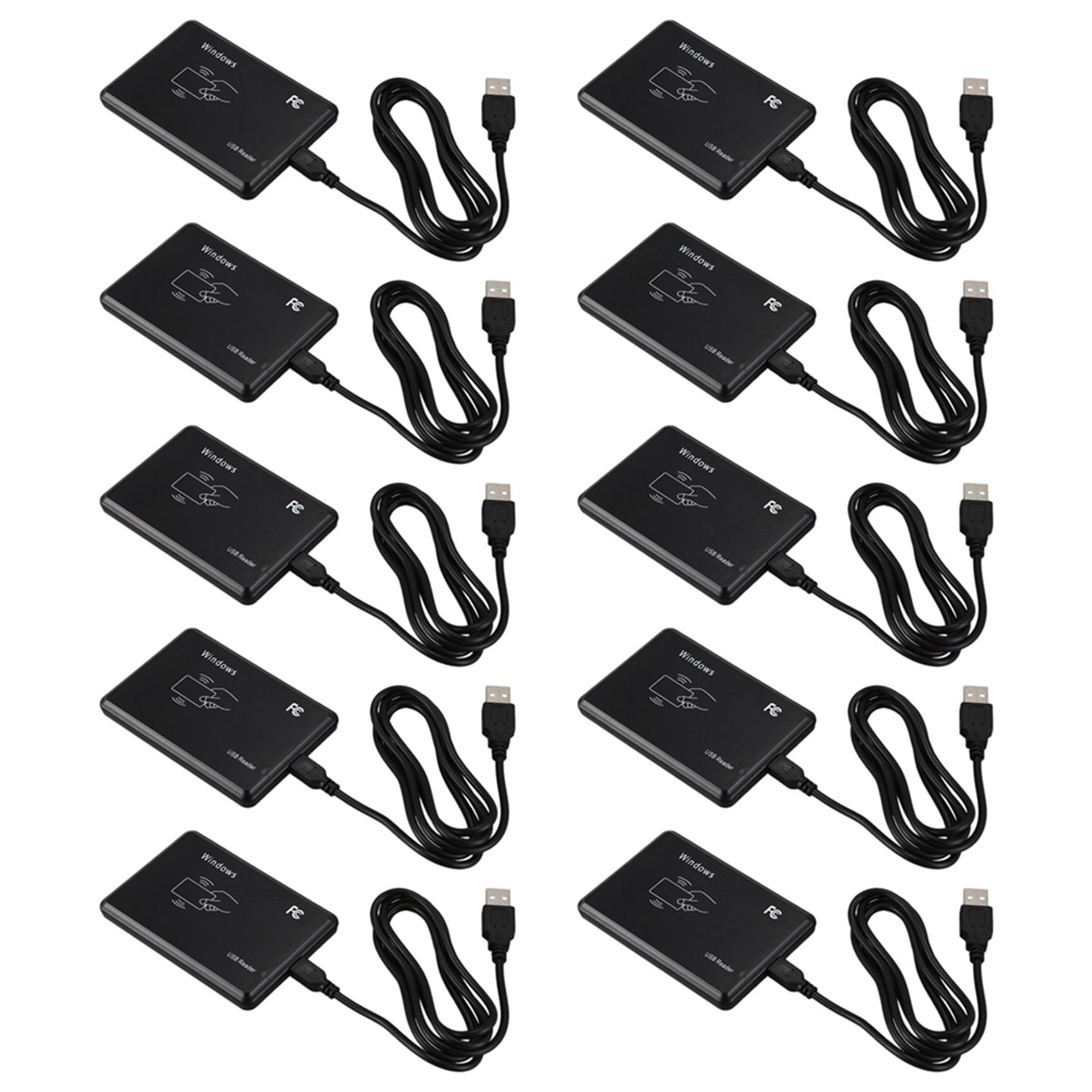 10X USB Lecteur de Proximite ID Carte Cle RFID 125KHz Controle Acces pour Porte Securite Maison + Cable USB