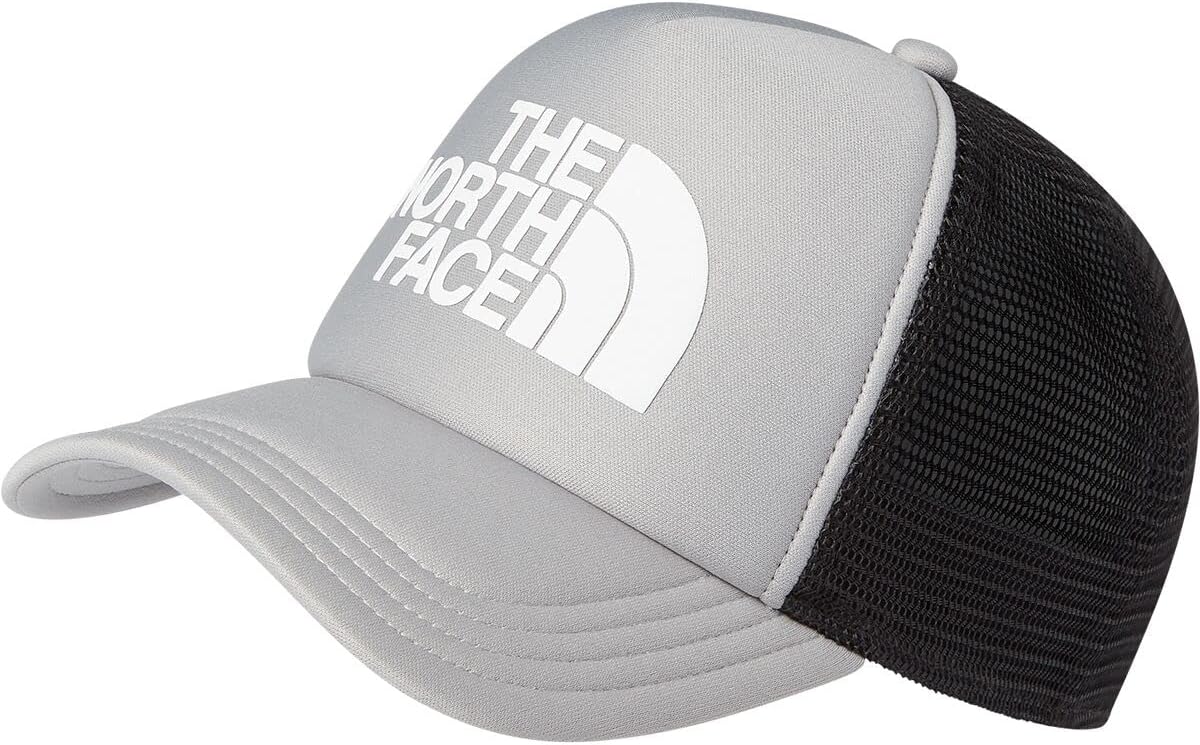 The North Face Logo Trucker Hat, Meld Grey, One Size