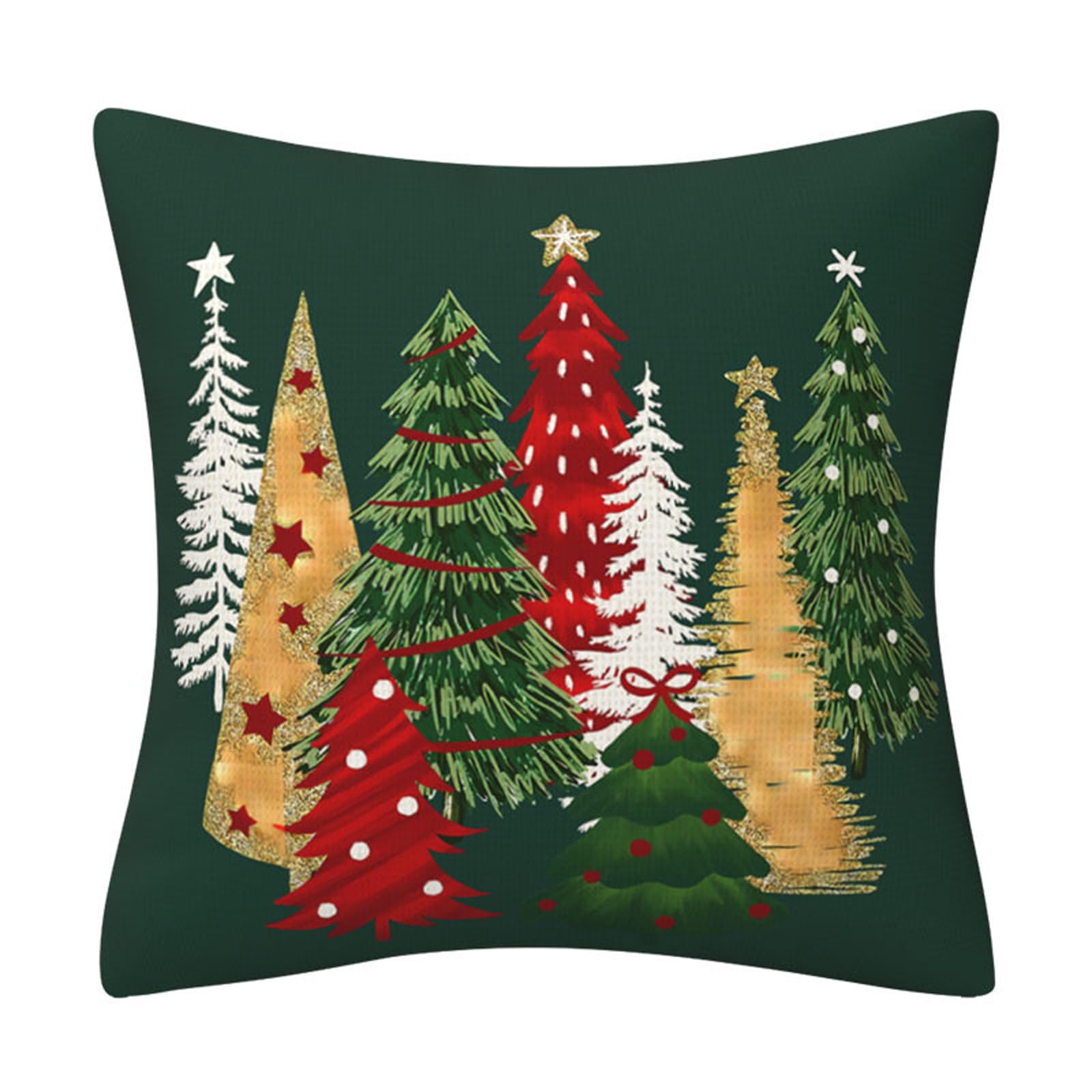 Linvimia F Christmas Tree Cushion Cover Soft Washable Pillowcase Or Estival Home Decoration Christmas Tree Cushion Cover
