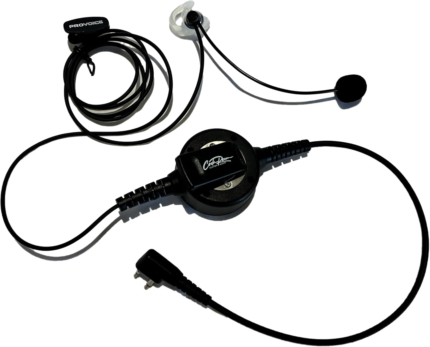 ProVoice Premium Midland Referee Communication Pro-Style Boom Headset with Belt-Worn PTT Button by Coda Room Custom Audio