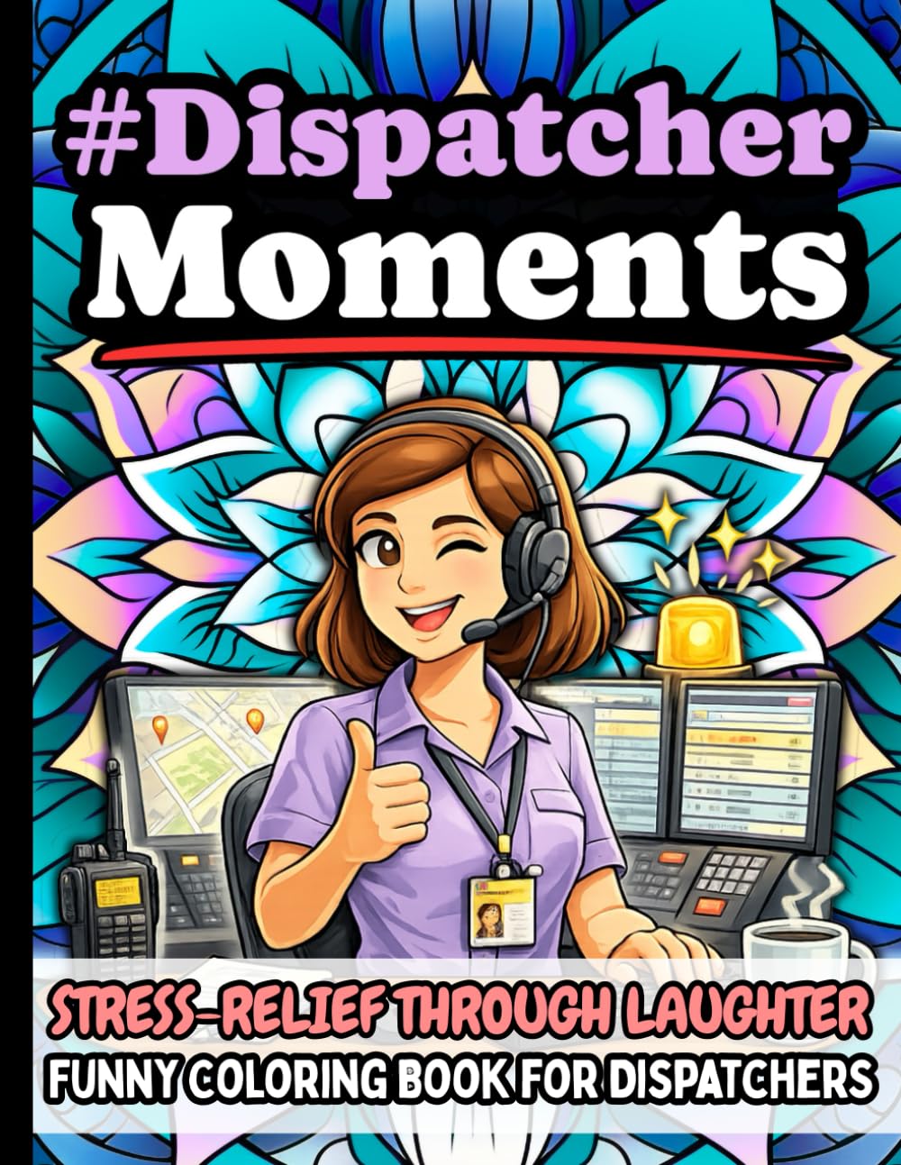 Dispatcher Moments: Funny Stress Relief Coloring Book Gift for Emergency Dispatchers: Humorous Quotes for 911 Operators and Public Safety ... and Creative Self-Care (Relatable #Moments)