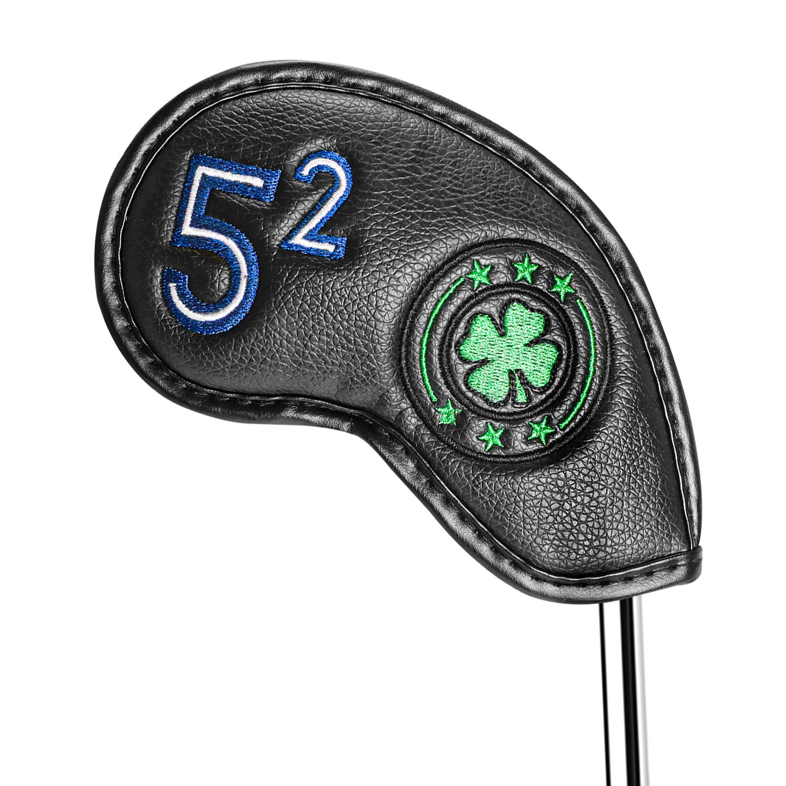 Golf Club Wedges Degree Headcovers 52° 54° 56° Value 1 Pack or 3 Pack， Synthetic Leather Golf Iron Protective Hook and Loop Design Head Cover For Men Women Golfer (Black, 1Pcs-52°)