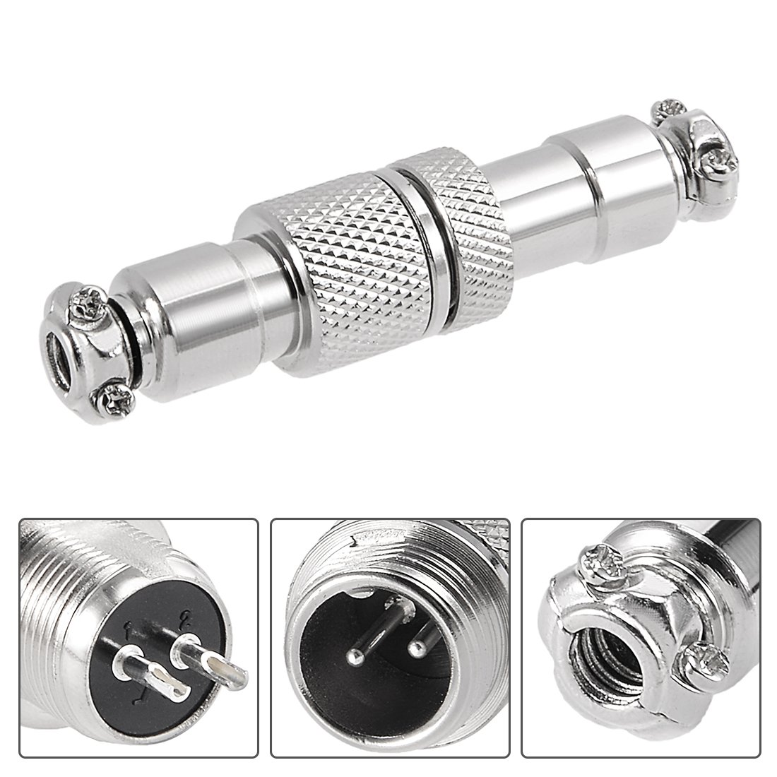 Amazon.com: uxcell Aviation Connector, 12mm 2 Pins 15A 150V GX12-2