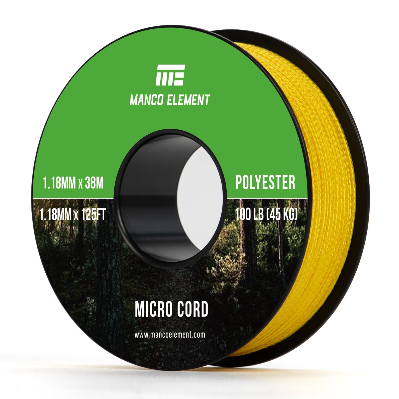 Manco Element Micro Paracord 1.18mm x 38m Micro Cord Thin Braided Rope — image 1