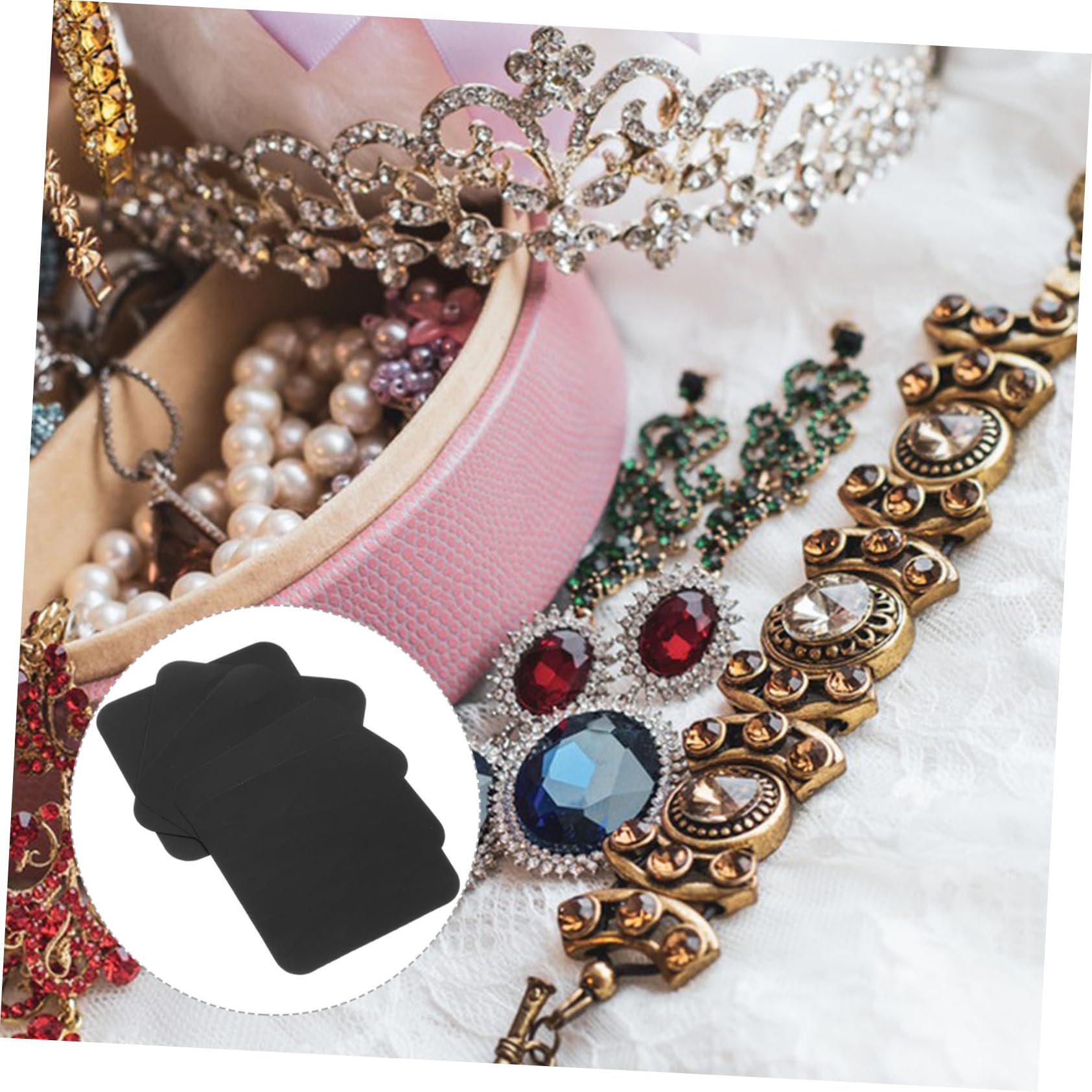 COHEALI 30pcs Anti Tarnish Strips Tarnish Prevention Strips Anti Tarnish Squares Anti Tarnish Tabs Strips Black Anti Tarnish Strip Jewelry Gold and Silver Paper - Image 2