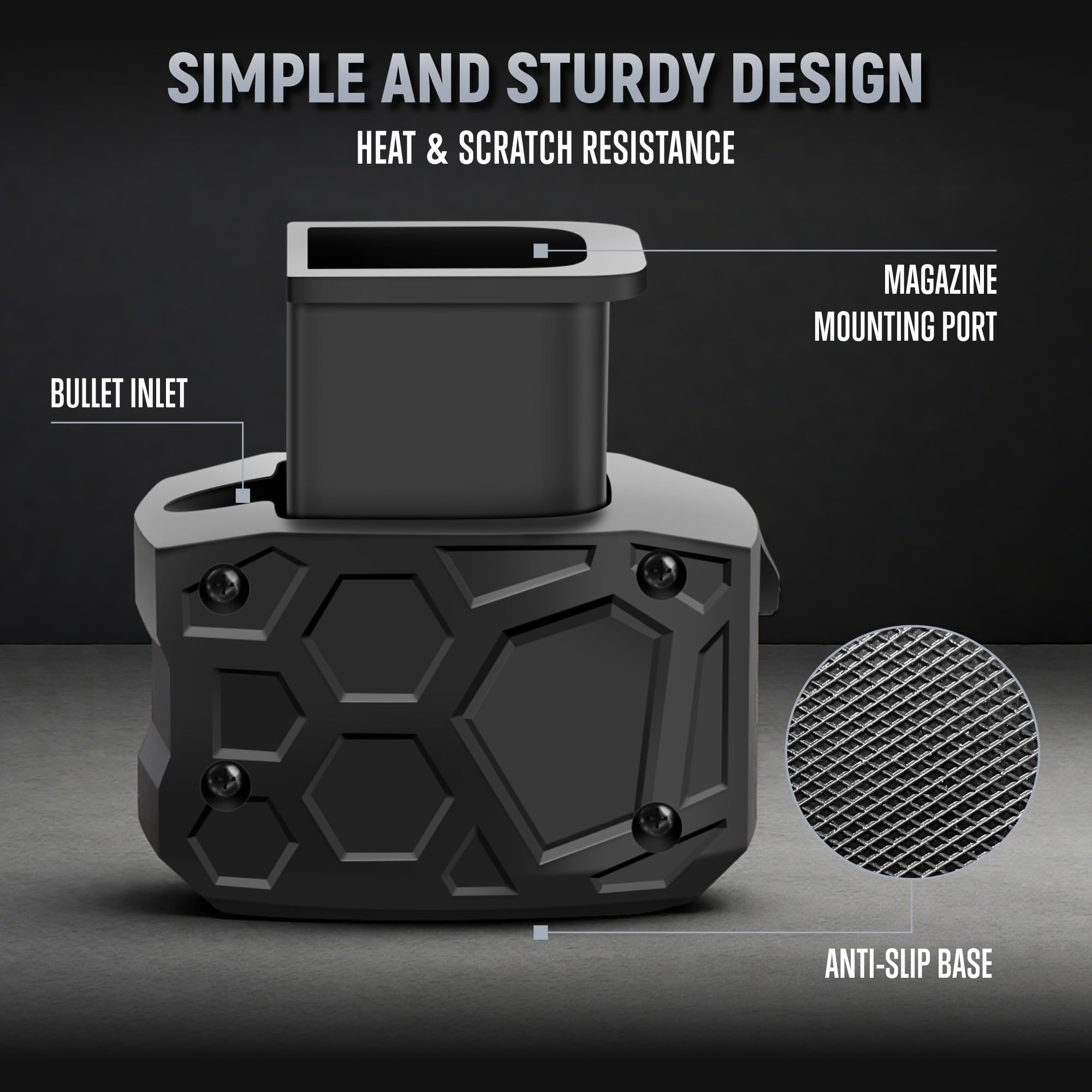 Magazine Speed Loader, Rapid Loader for Glock 9mm/.40sw, Glock 17,18,19,22,23,24,26,27,34,35,45 and 47, with Efficient, Stable and Quick Loading, Great Gift for Fathers, Boyfriends or Shooting Buddies