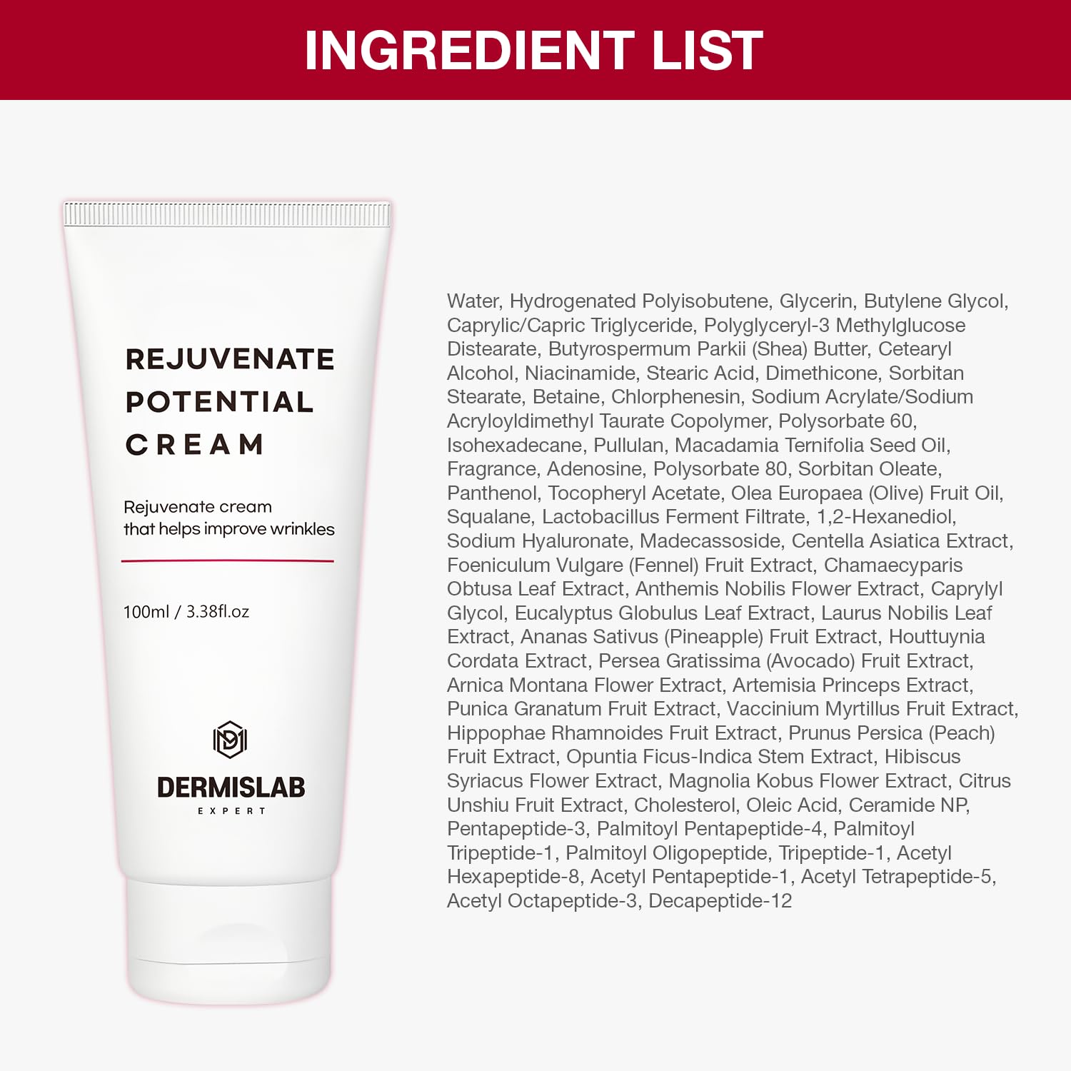 Rejuvenate Potential Cream – Korean Skincare Collagen & Hyaluronic Acid Firming Hydration Face Cream | 100 ml / 3.38 oz - Image 9