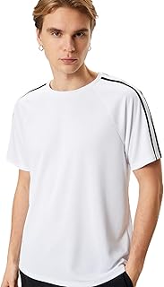 تيشرت رياضي كلاسيكي بأكمام قصيرة للرجال من كوتون عبوة قطعة واحدة