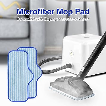 LINNIW 6 Pack Microfiber Pads Compatible with Dupray Neat Steam Cleaner, Durable, Reusable and Machine Washable