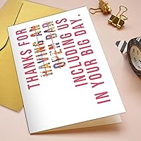 Vista 4 de Qiliji Divertida tarjeta de boda para amigos, tarjeta de compromiso humorística para pareja, felicitaciones por tus tarjetas de gran día, regalo