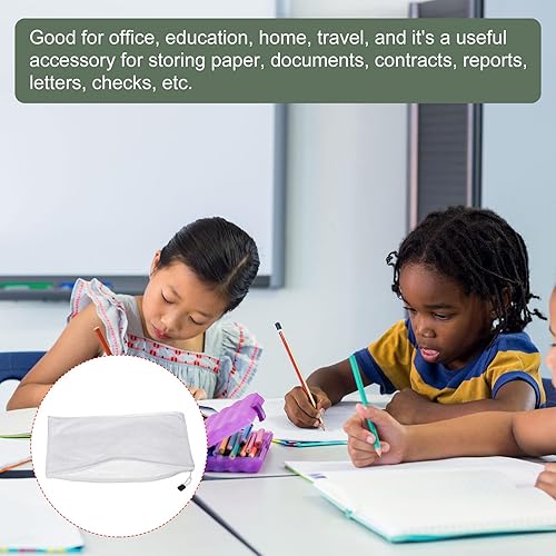 Miniatura 5 de YOKIVE Paquete de 3 bolsas de malla con cremallera, carpetas impermeables A4, bolsillos de malla para archivos, bolsa de viaje, ideal para oficina y