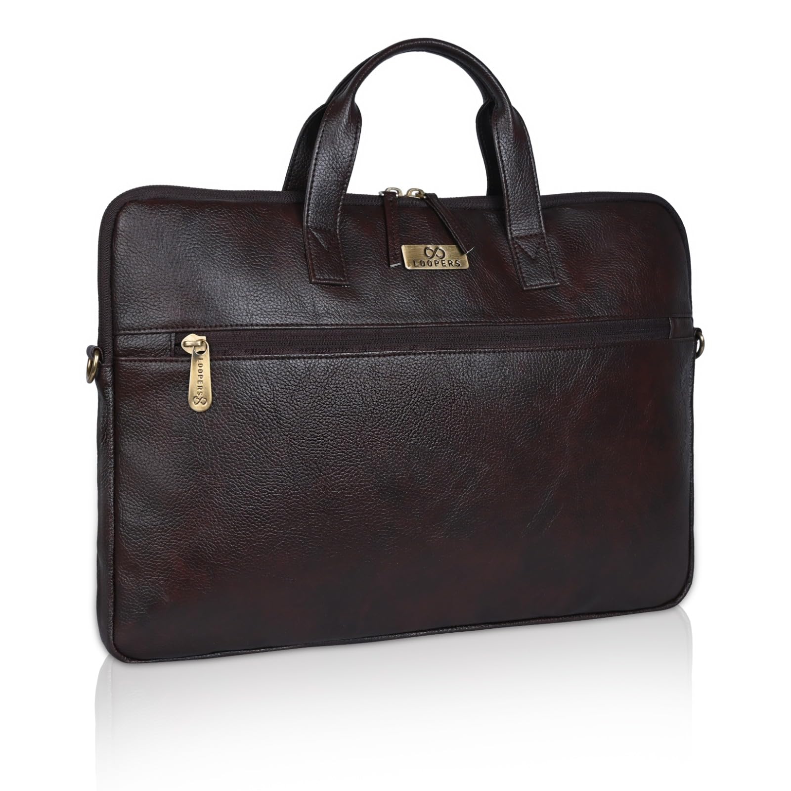 VS Club LOOPERS Laptop Sleeve Bag For Men | Vegan Faux Leather Bag fits 14/15/15.6/16 inch Laptops | Business Office Shoulder Bag Water Resistant | Crossbody Slim Sleek Sling Bag Brown (B0CC9YLHMG) Amazon Price History, Amazon Price Tracker