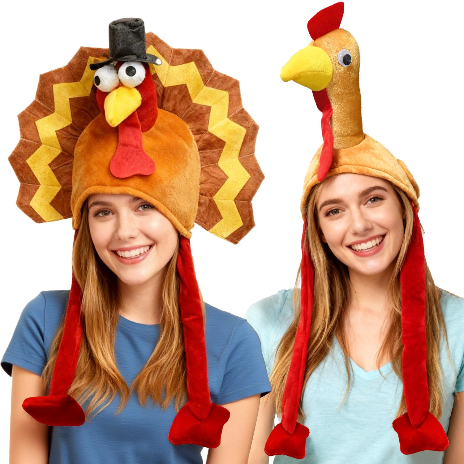 Click to get CAMIRUS 2PCS Thanksgiving Turkey Cap Funny Turkey