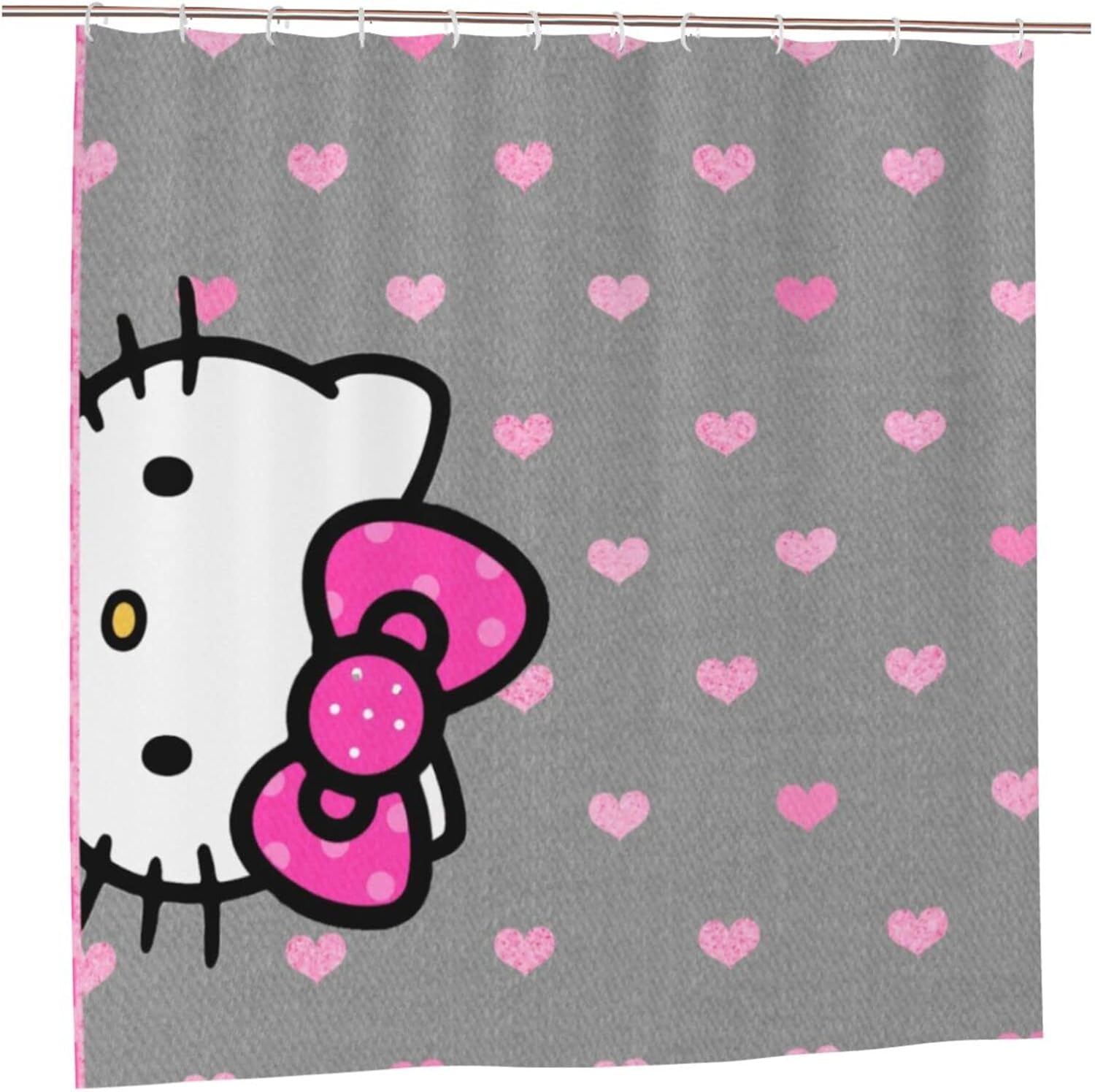 DIEZ Cartoon Anime Shower Curtain Hello Cat Kitty