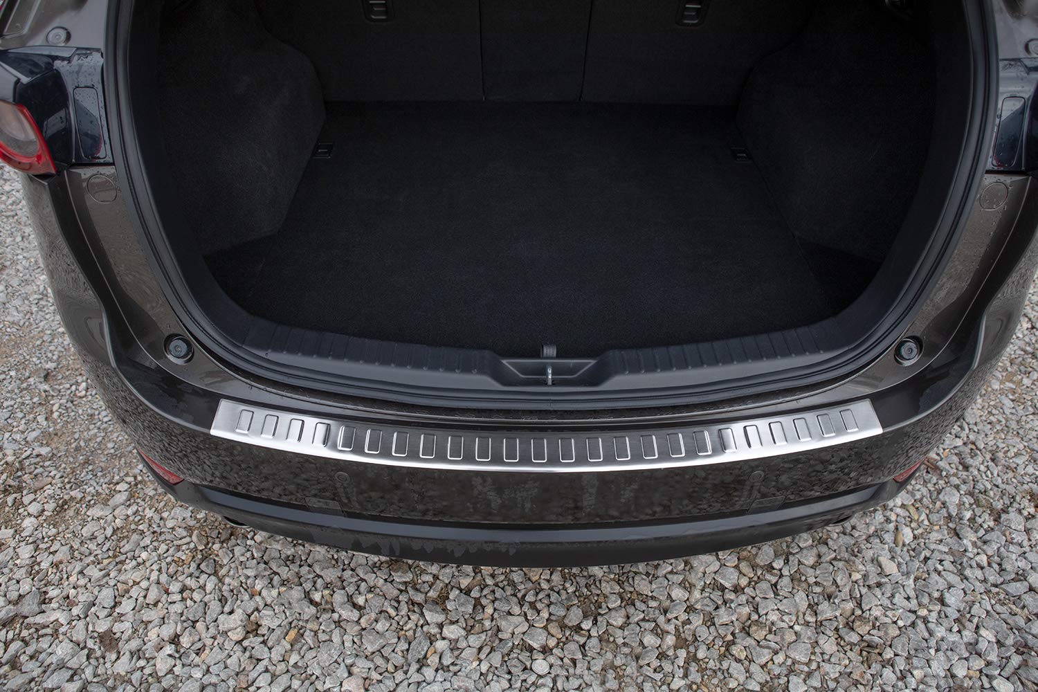 Tuning-art Protezione Paraurti Posteriore Per Mazda CX-5 2 (2017+) – Acciaio Inox Verniciato Nero, Con Nastro 3M