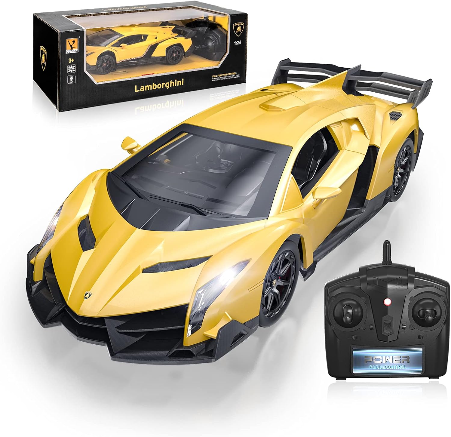 Officially Licensed RC Series, 1:24 Scale Electric Sport Racing Hobby Toy Car Lamborghini Model Vehicle for Boys Girls 3 4 5 6 7 8 9 Years Old Birthday Gifts : Toys & Games
