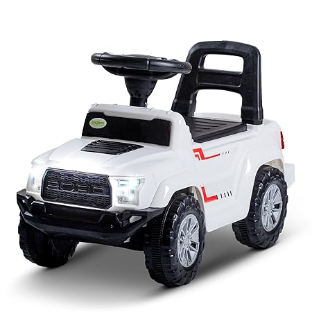Baybee Baby Ride on Car for Kids, Push Ride on Toy Jeep with Music & LED Light, Toddlers Push Ride Baby Kids Car with Backrest, Under Seat Storage to Steering Wheel Drive 1 to 4 Years Old Boys & Girls