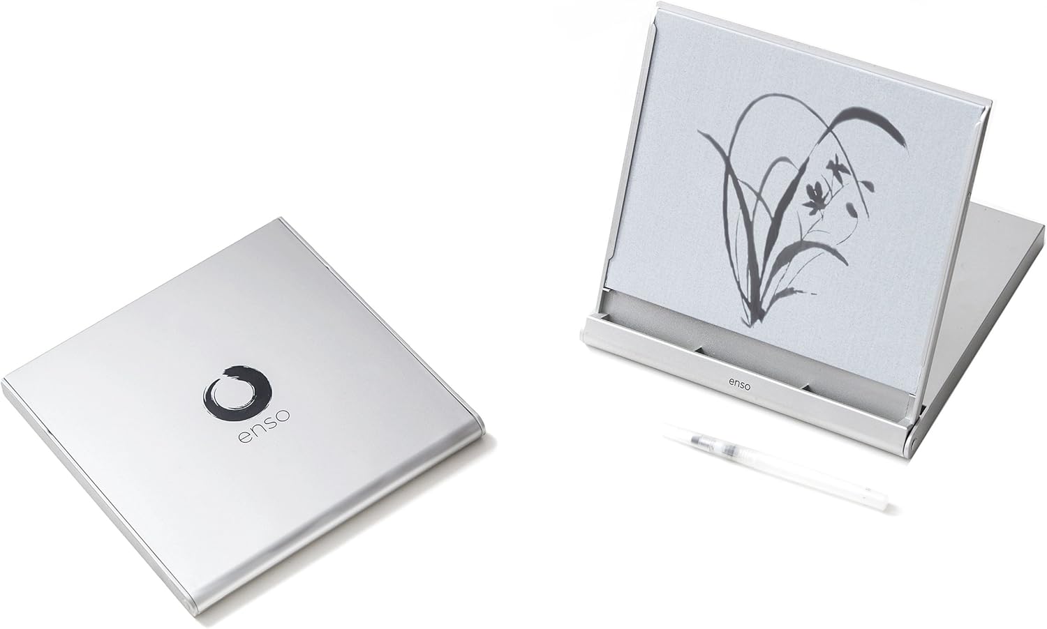Buddha Board Enso: Portable Water Painting w/Brush & Portable for Mindfulness & Meditation Anywhere You Go – Inkless Drawing Board, Painting & Art Supplies – Ideal Meditation Gifts (10” x 10”)