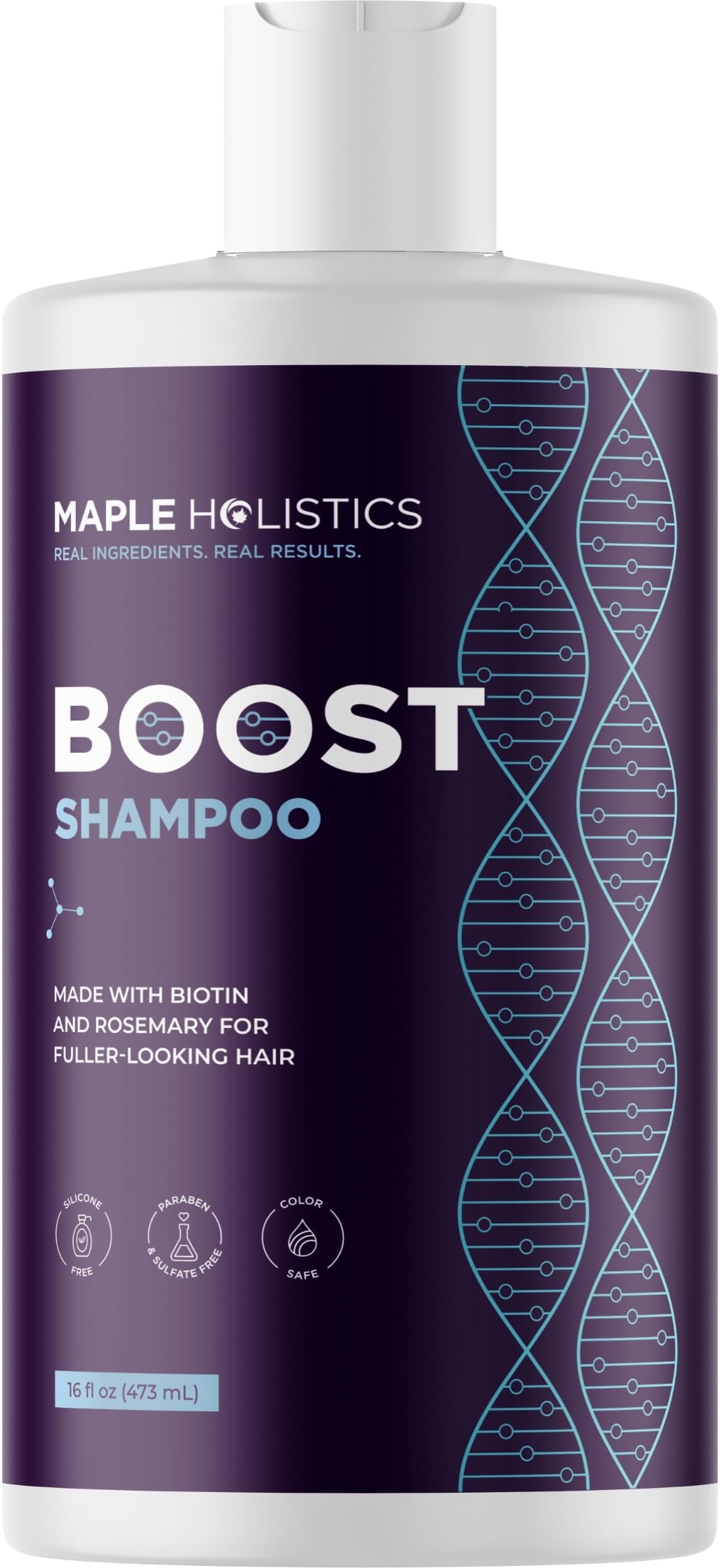 Advanced Biotin Shampoo with Rosemary Oil - Volumizing Shampoo for Thinning Hair for Women & Men with Black Castor Caffeine & B Vitamins - Paraben Silicone and Sulfate Free Vegan Formula (16 Fl Oz)