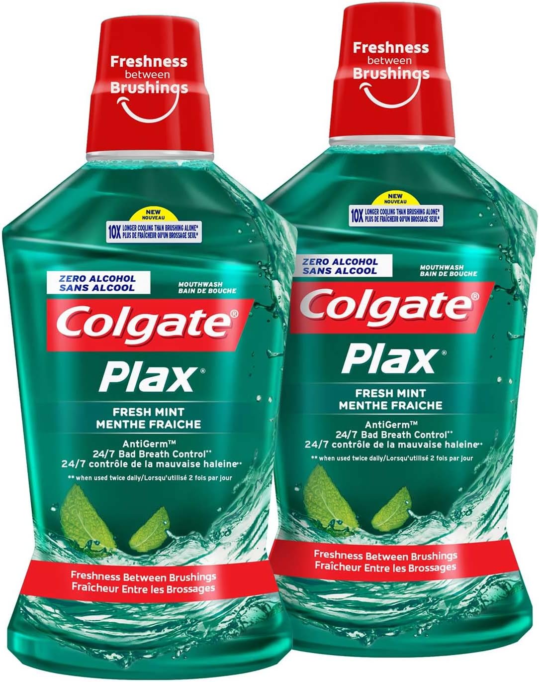Plax Fresh Mint Mouthwash, 500 Ml (Pack Of 2)