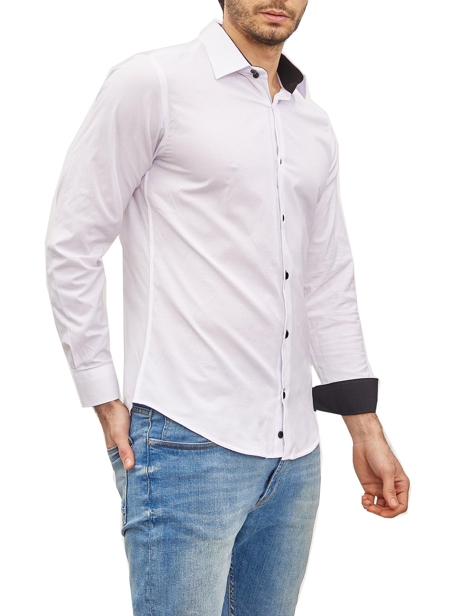 Subliminal Mode Chemise Homme Manches Longues | Coupe Classique | Confortable et Facile à Entretenir | Idéale pour Le Bureau et Sorties Décontractées